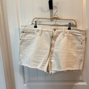 Madewell Off-white cutoff denim shorts